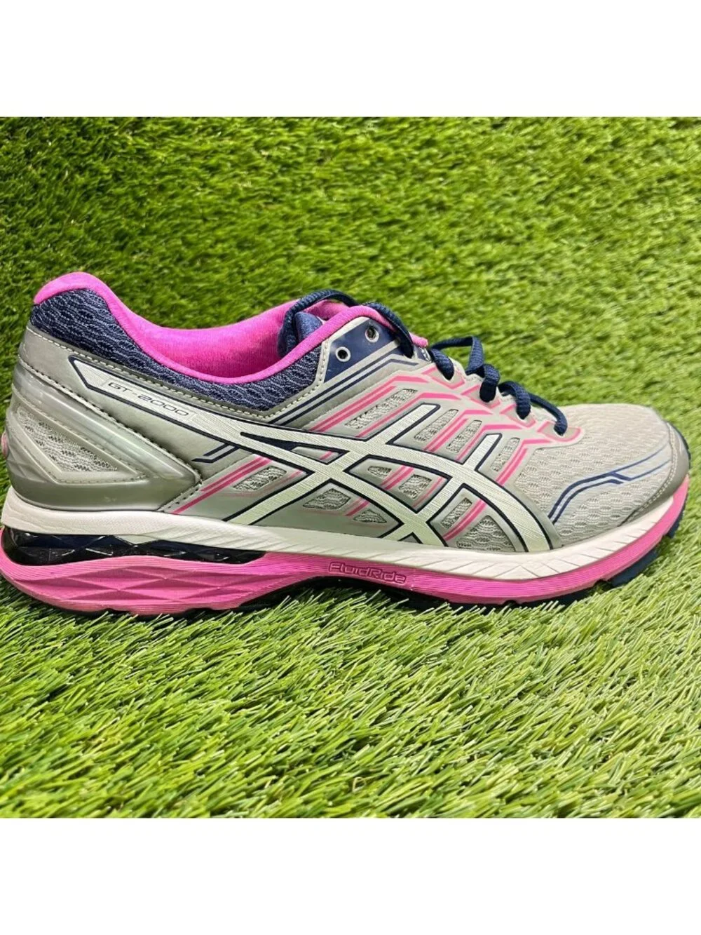Asics GT-2000 5 Womens Size 11.5 Gray Pink Blue Athletic Running Shoes Sneakers